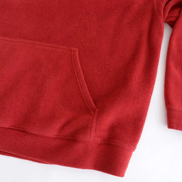 Vintage 90S Old Navy Red Fleece Hooded Pullover Sweatshirt Size 2XL - Picture 5 of 10